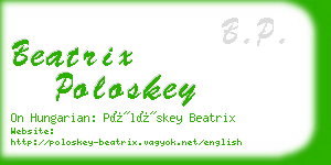 beatrix poloskey business card
